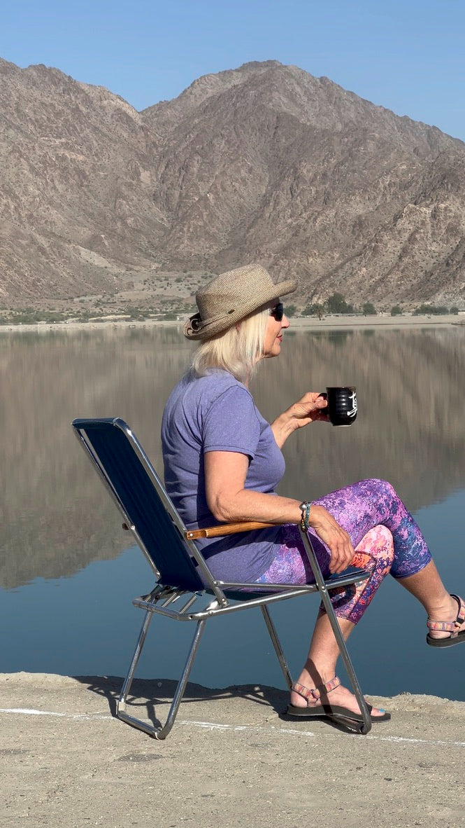 Yoga Capri Leggings - Mauve Maze