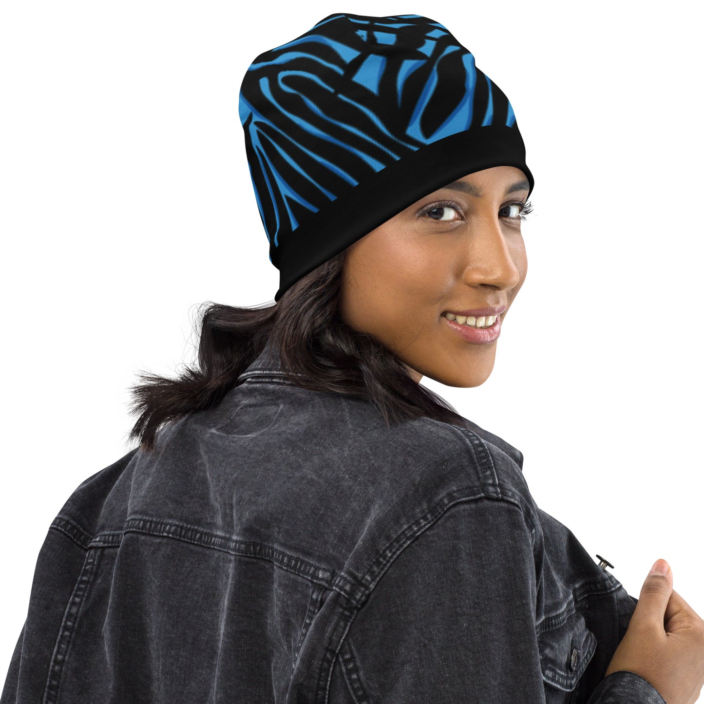Beanie -Black n Blue