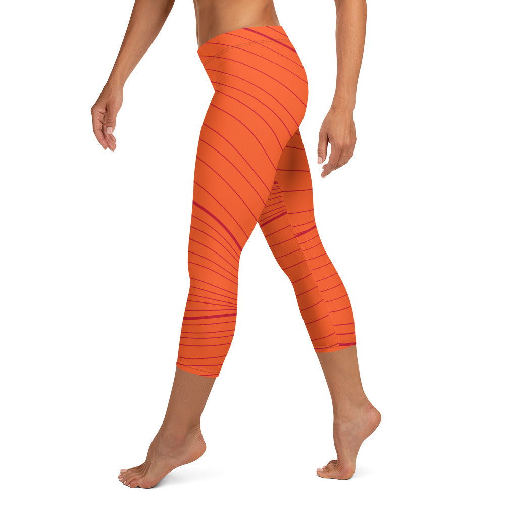 Capri Leggings - Tangelo