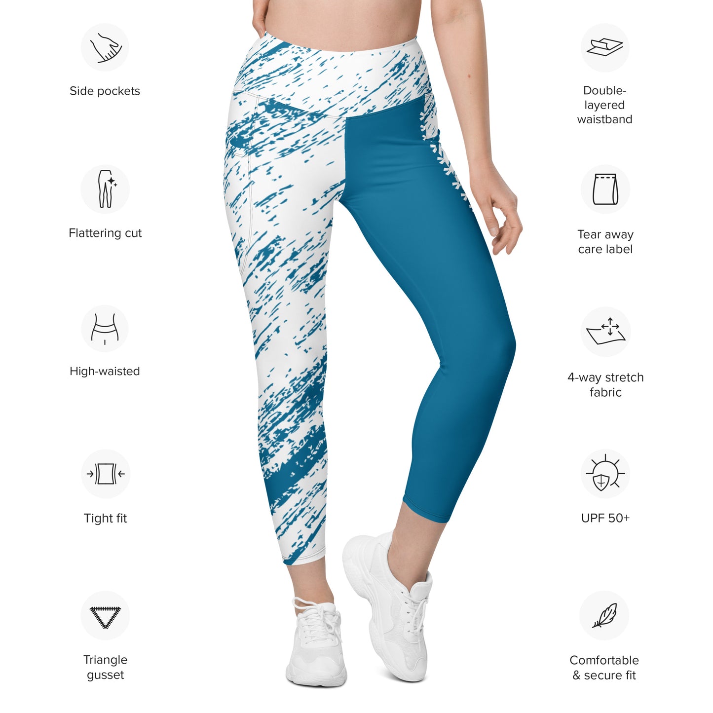Leggings with pockets - Abstract Haze