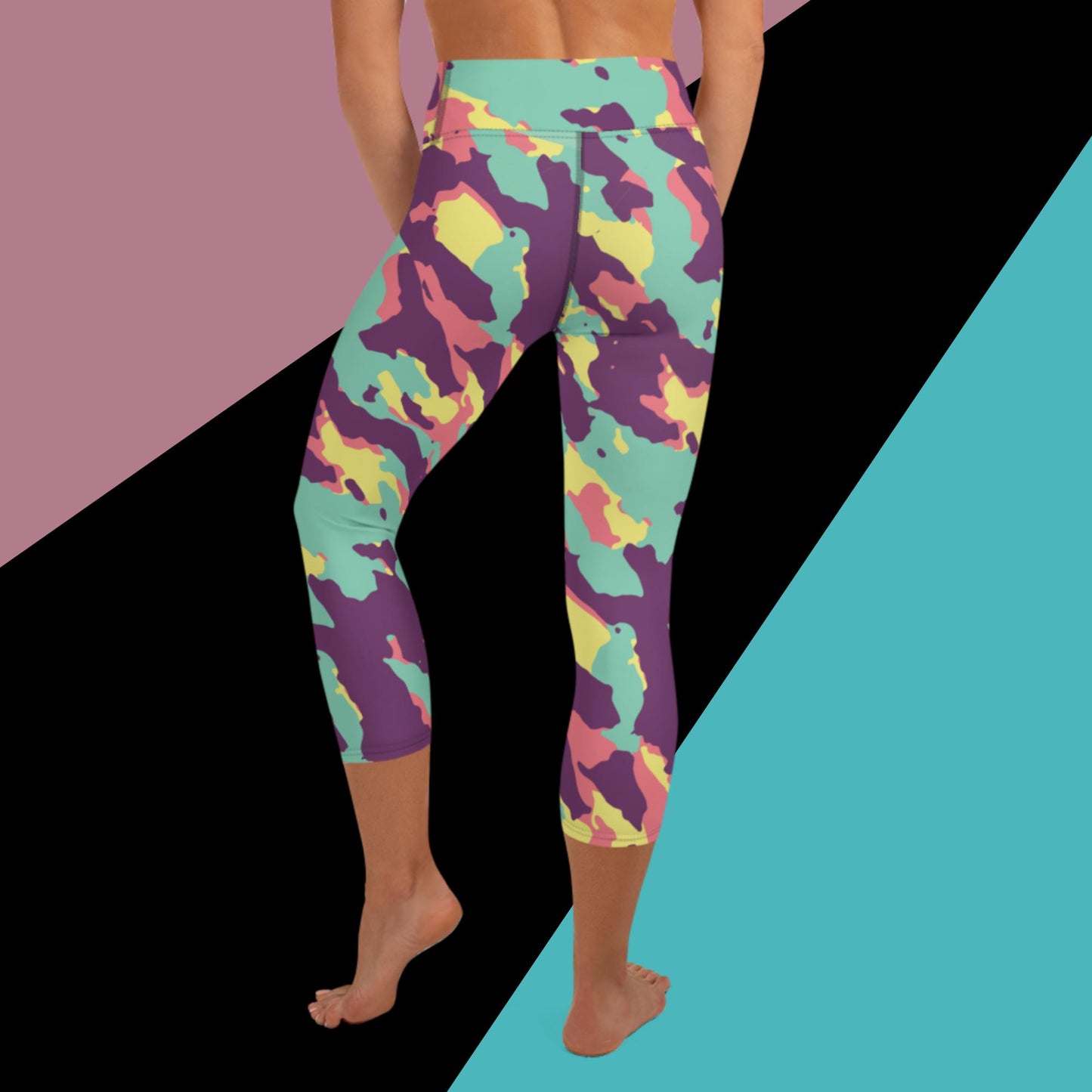 Yoga Capri Leggings - Double Bubble Camo