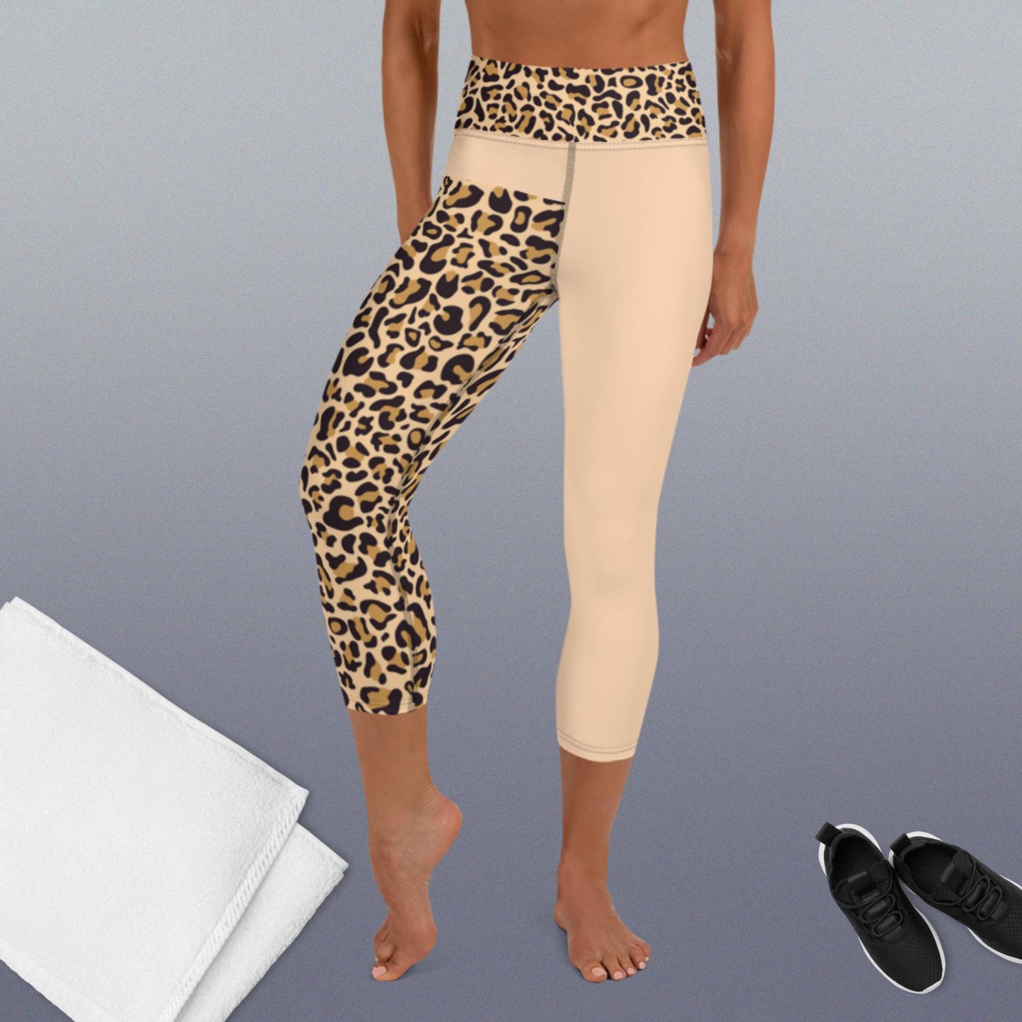 Yoga Capri Leggings -Panthera Creme