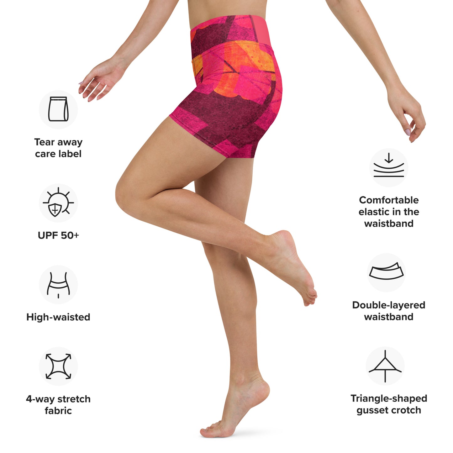 Yoga Shorts - Red Canyon