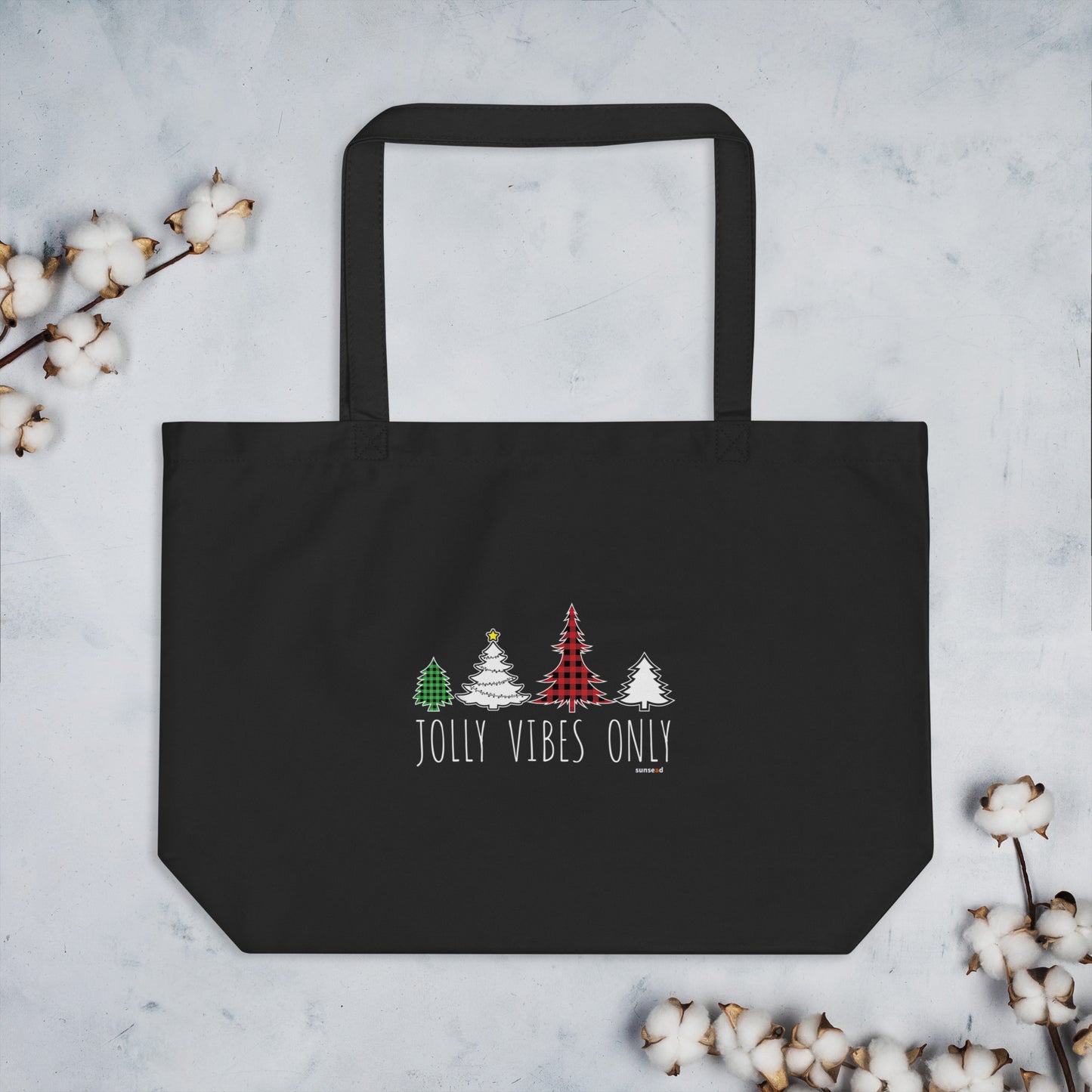 Large organic tote bag - Jolly Vibes