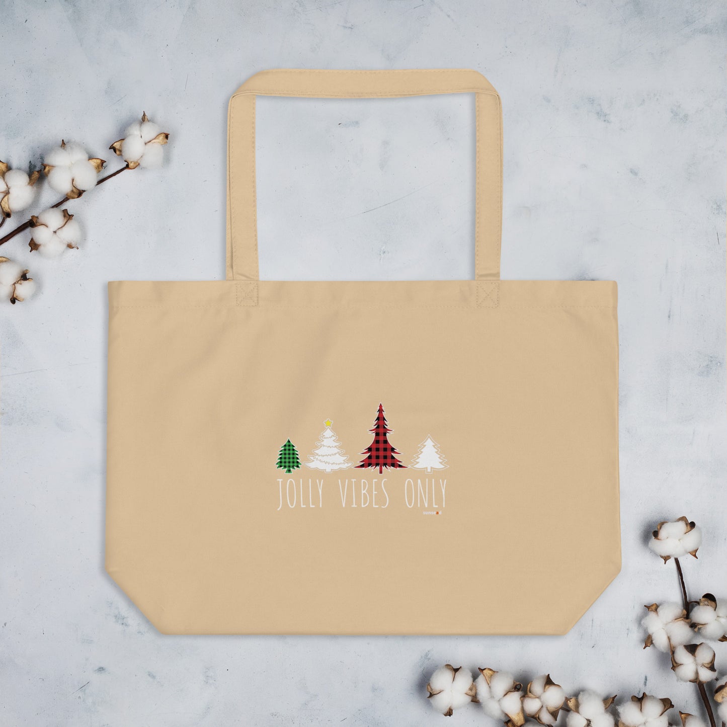 Large organic tote bag - Jolly Vibes