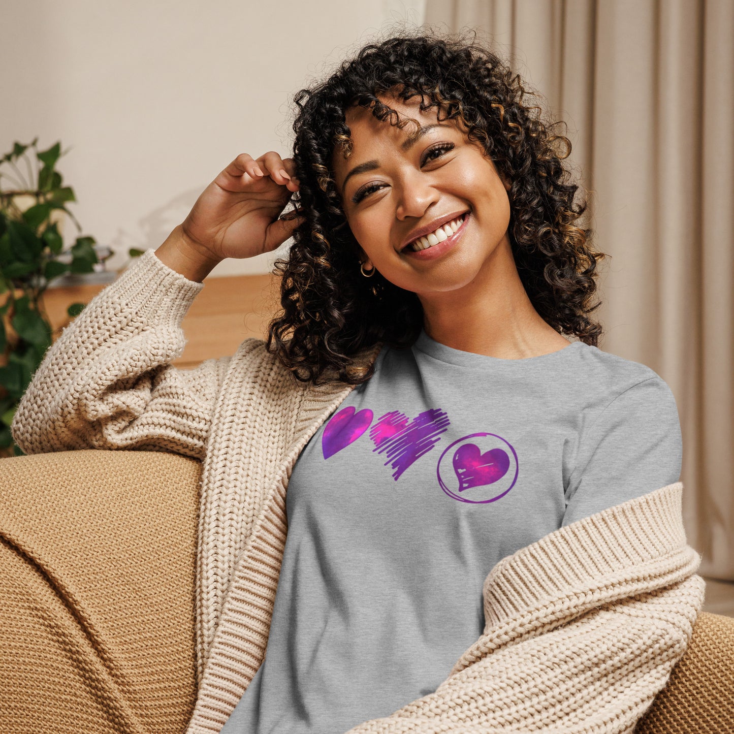 Women's Relaxed T-Shirt - Triple Love