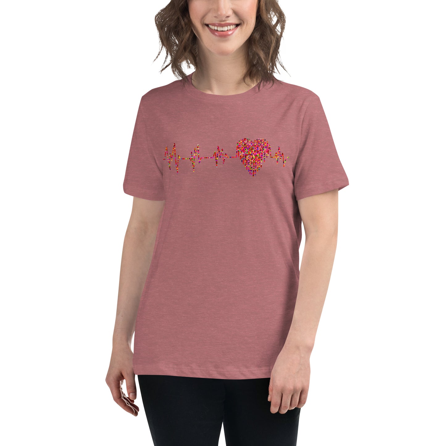 Women's Relaxed T-Shirt - Heart Flutter