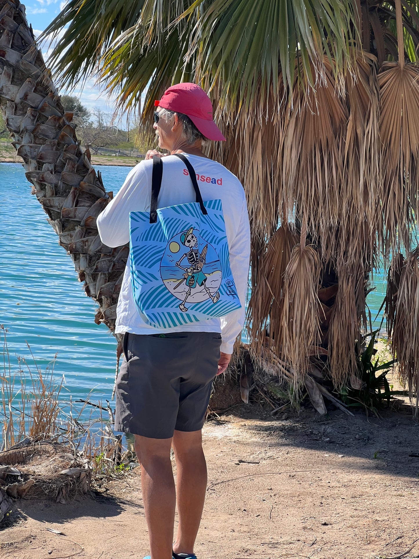 Large Tote Bag - Beach Bones