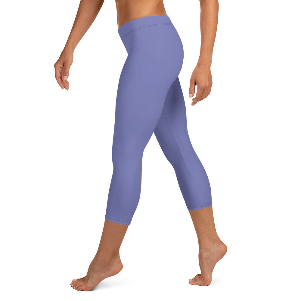 Yoga Capri Leggings - Princess Blue