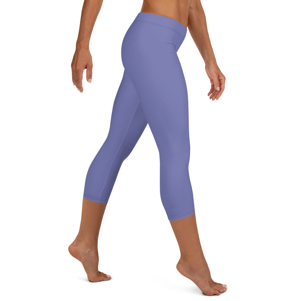 Yoga Capri Leggings - Princess Blue