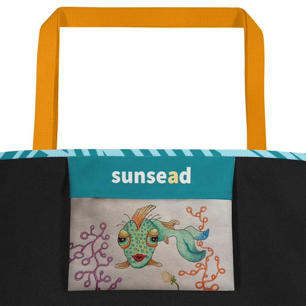 Large Tote Bag - Beach Bones