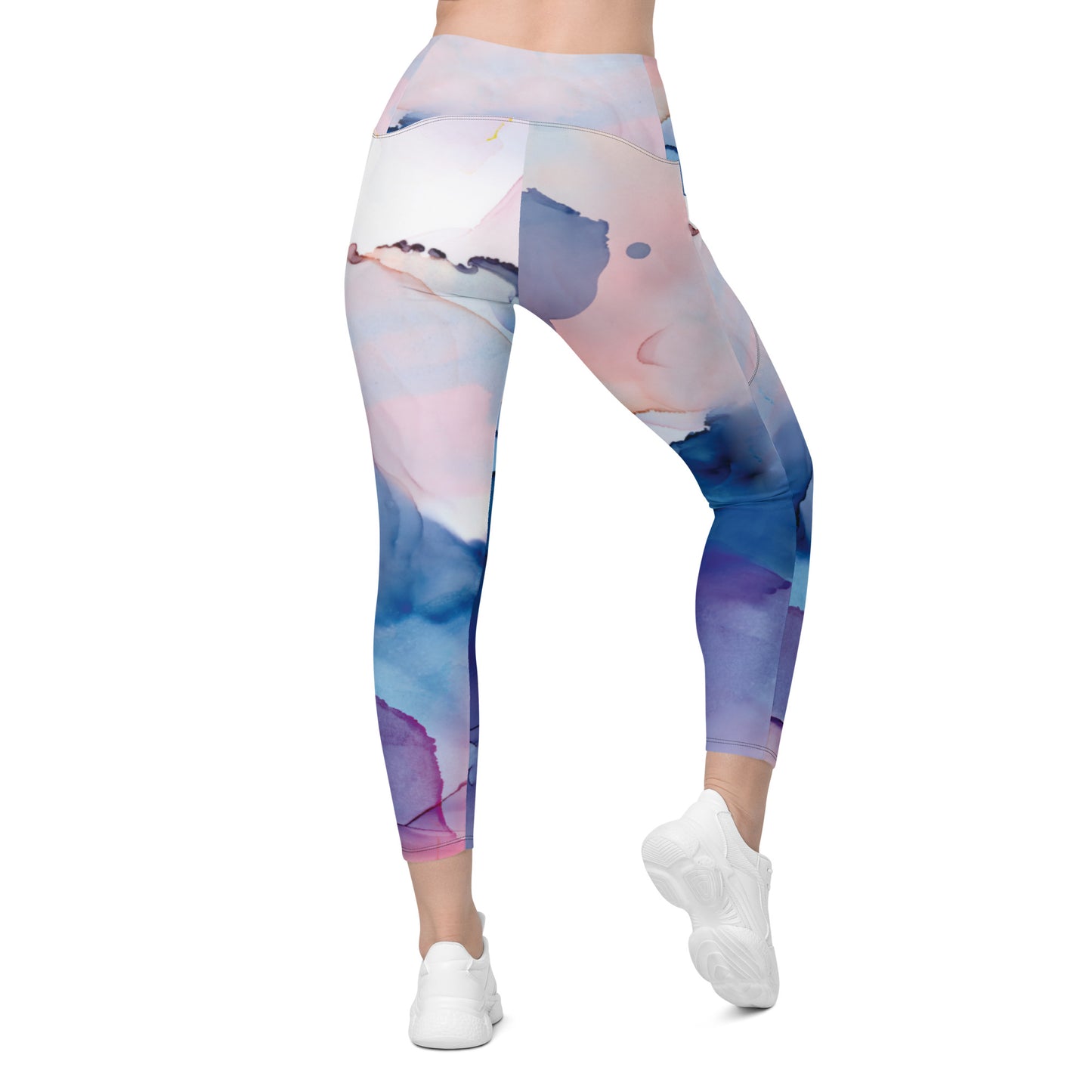Leggings with pockets - Watercolor