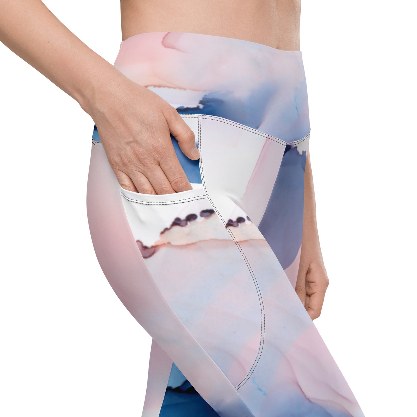 Leggings with pockets - Watercolor