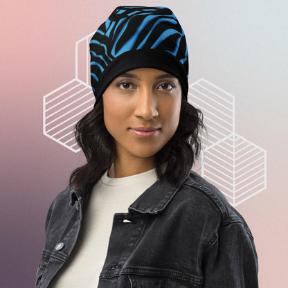 Beanie -Black n Blue