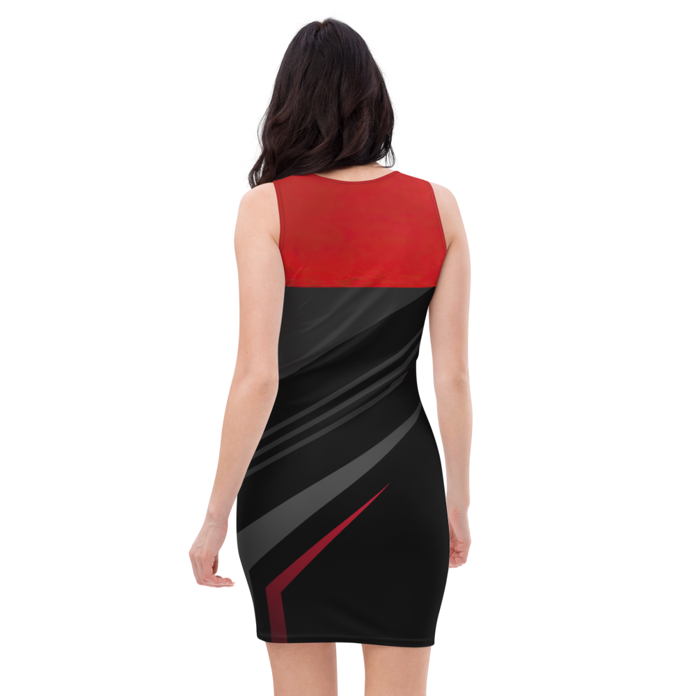 Bodycon dress-Red Flame