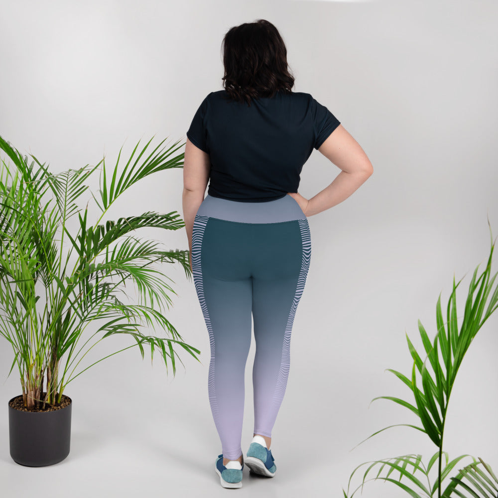 Plus Size Leggings - Misty Clouds*
