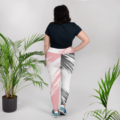 Plus Size Leggings - Pink Splash