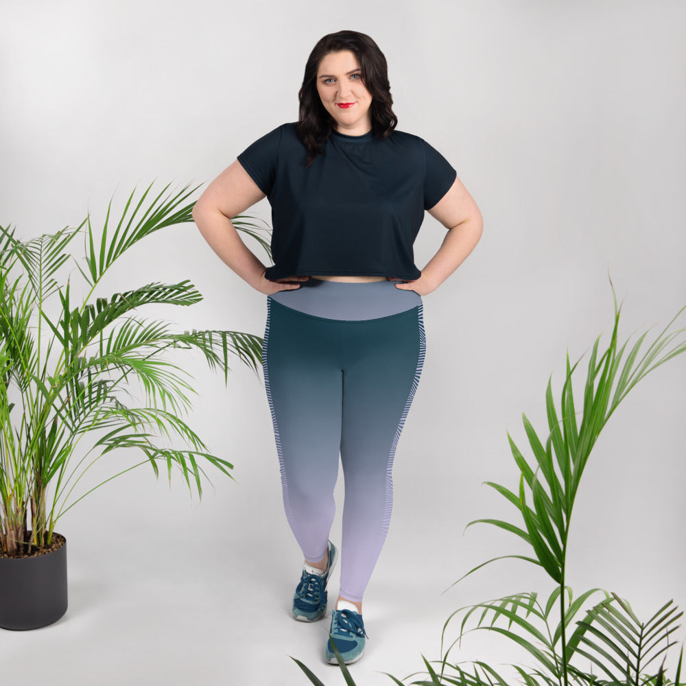 Plus Size Leggings - Misty Clouds*