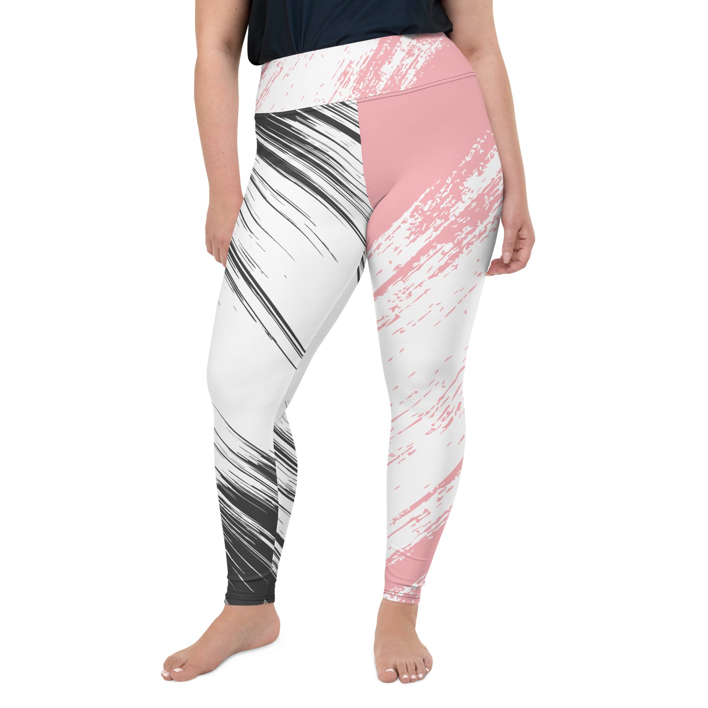 Plus Size Leggings - Pink Splash