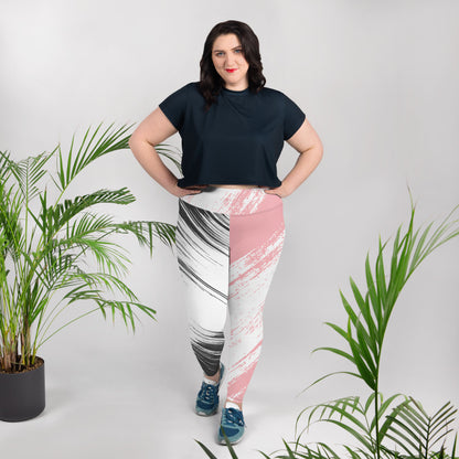 Plus Size Leggings - Pink Splash