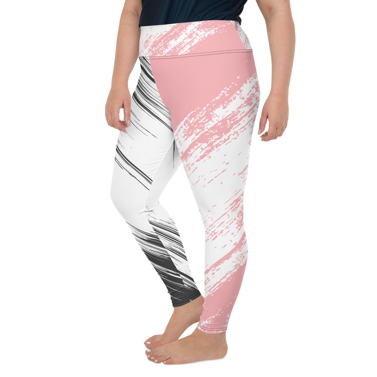 Plus Size Leggings - Pink Splash