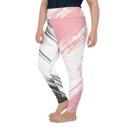 Plus Size Leggings - Pink Splash