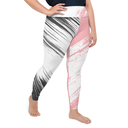 Plus Size Leggings - Pink Splash
