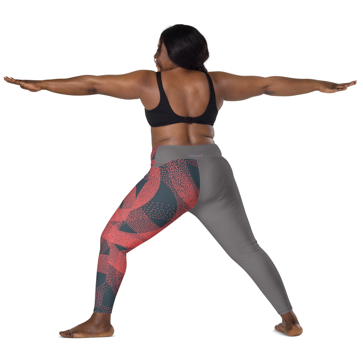 Leggings with pockets-Coral Rings