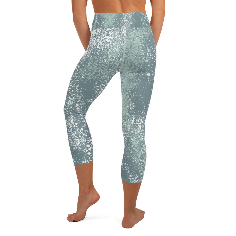 Yoga Capri Leggings - Sky Blue