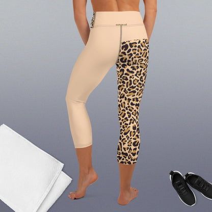 Yoga Capri Leggings -Panthera Creme