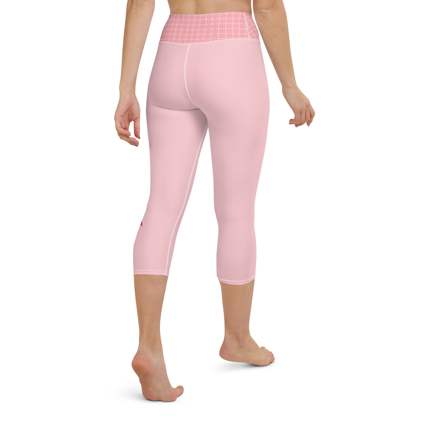 Yoga Capri Leggings - Pink Flamingo
