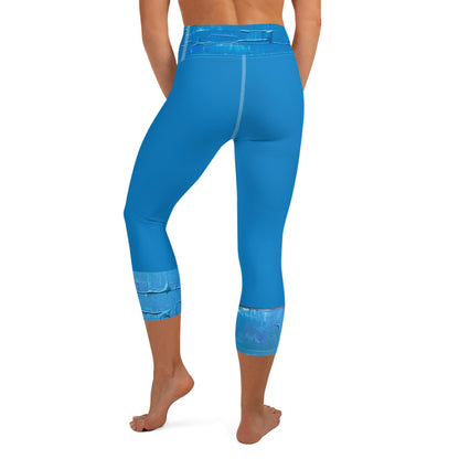 Yoga Capri Leggings - Aqua Marine