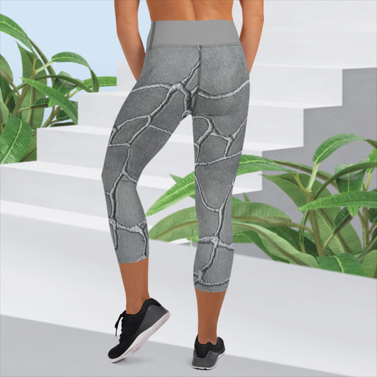 Yoga Capri Leggings - LavaFlow