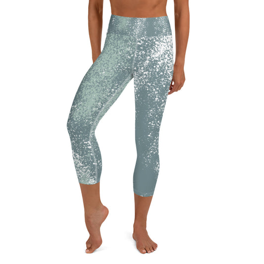 Yoga Capri Leggings - Sky Blue