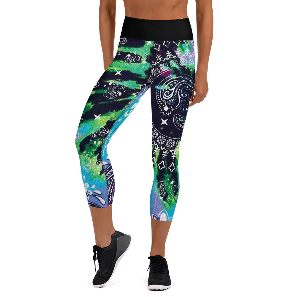 Yoga Capri Leggings - Milky Way