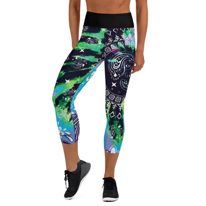 Yoga Capri Leggings - Milky Way