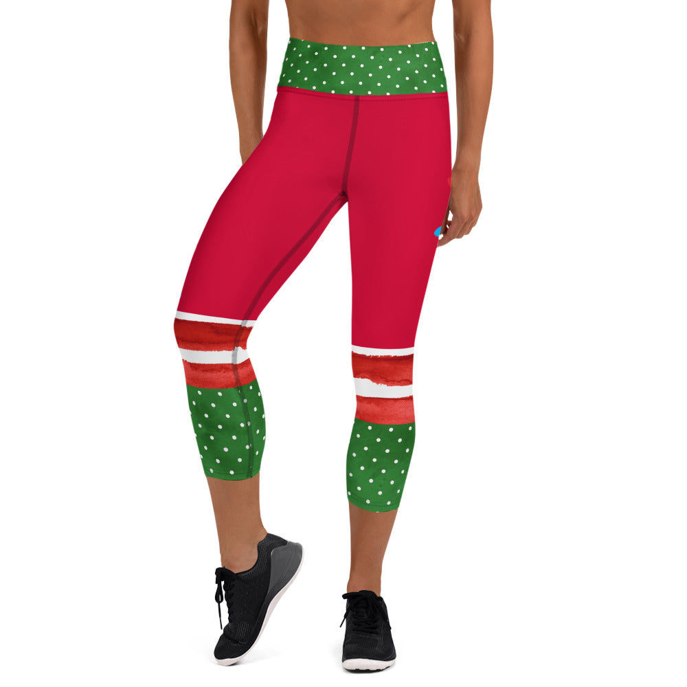 Yoga Capri Leggings - Christmas Lights