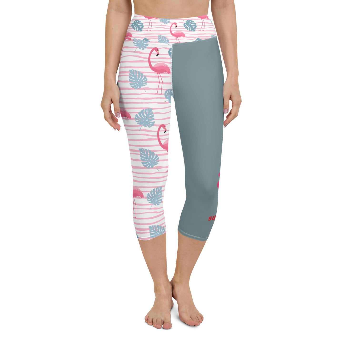Yoga Capri Leggings - Flamingo