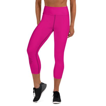 Yoga Capri Leggings - Love Violet