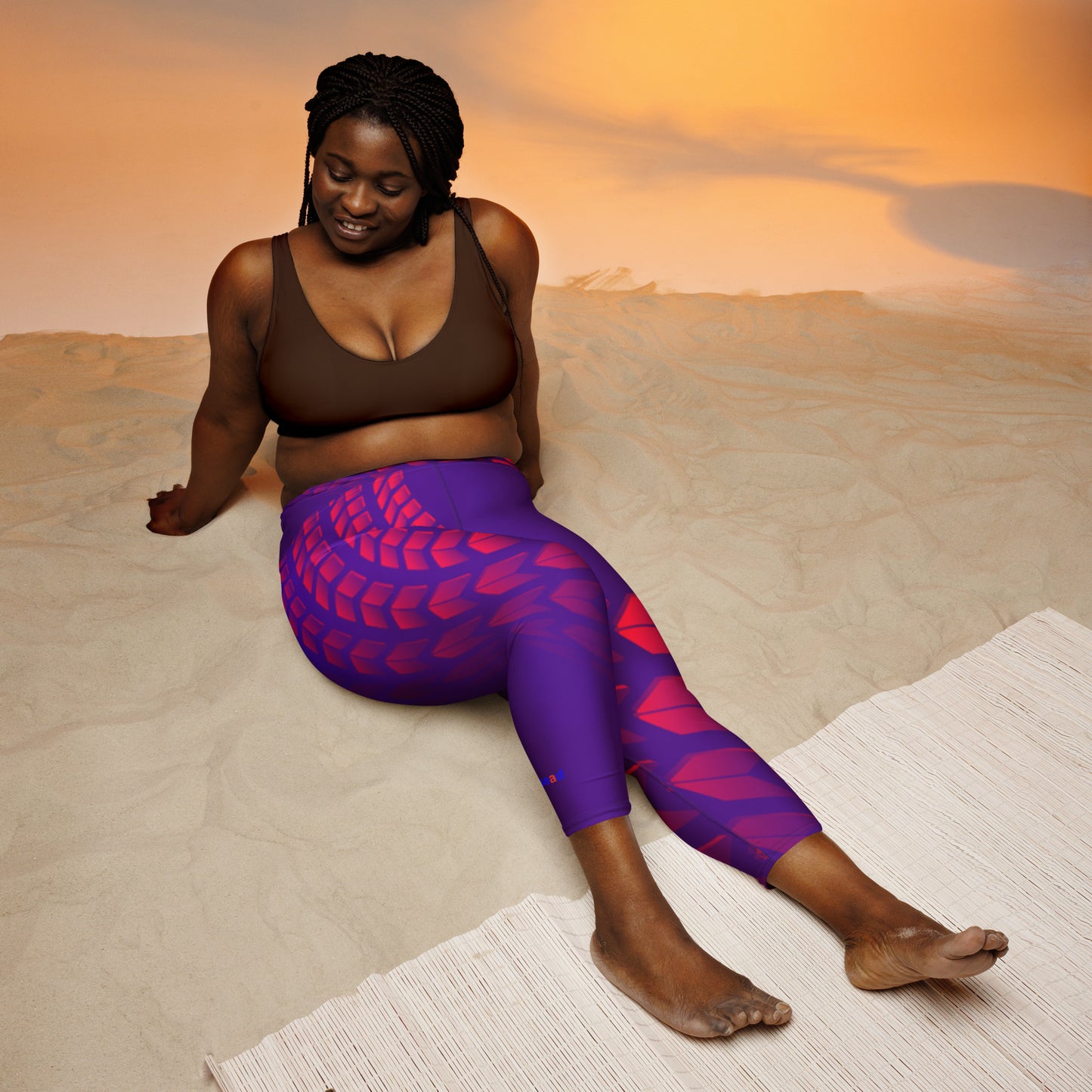 Yoga Capri Leggings - Bullseye