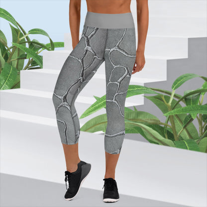 Yoga Capri Leggings - LavaFlow