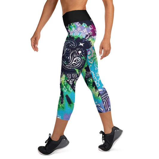 Yoga Capri Leggings - Milky Way