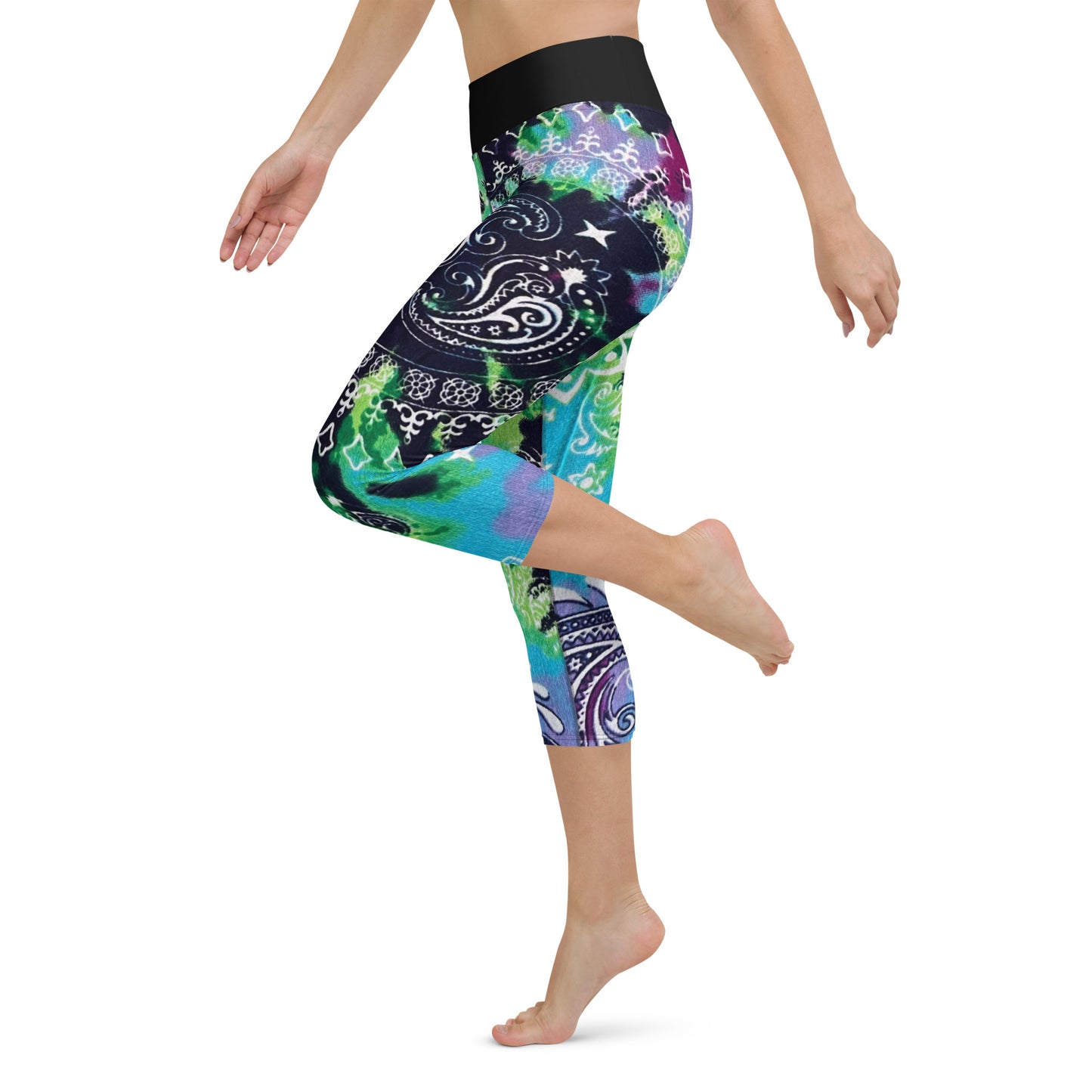 Yoga Capri Leggings - Milky Way