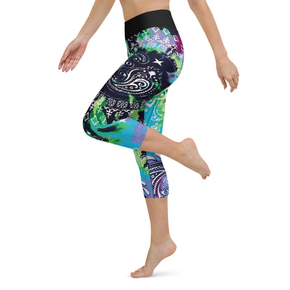 Yoga Capri Leggings - Milky Way
