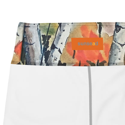 Yoga Capri Leggings - Mint Leaves