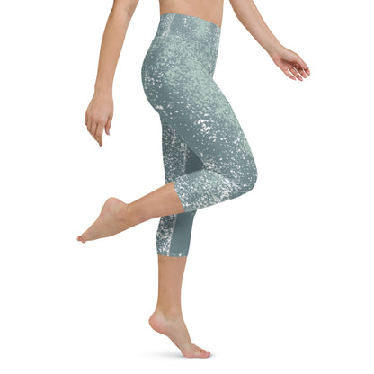 Yoga Capri Leggings - Sky Blue