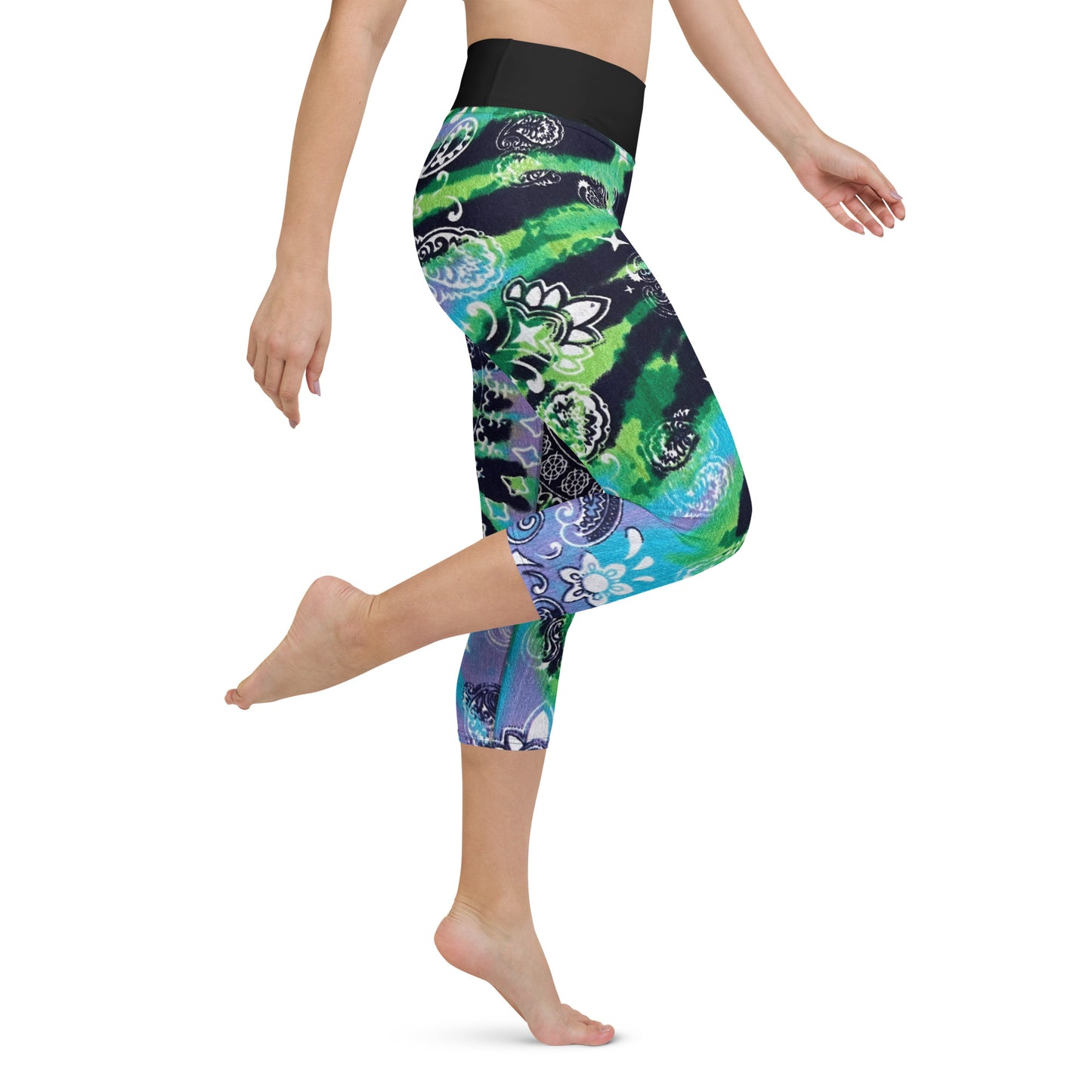 Yoga Capri Leggings - Milky Way
