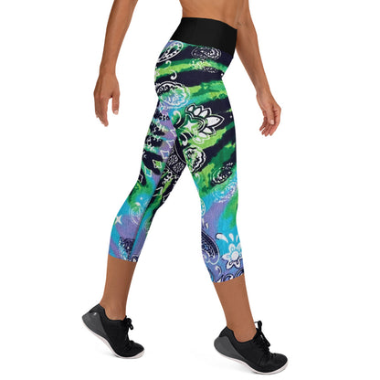 Yoga Capri Leggings - Milky Way