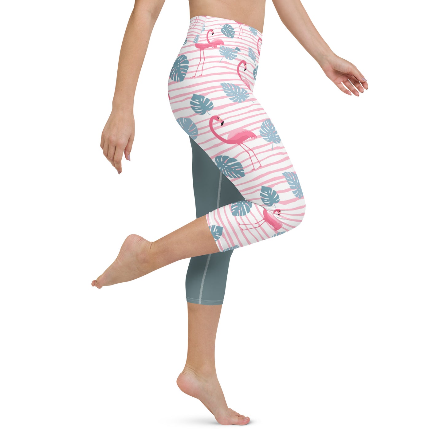 Yoga Capri Leggings - Flamingo