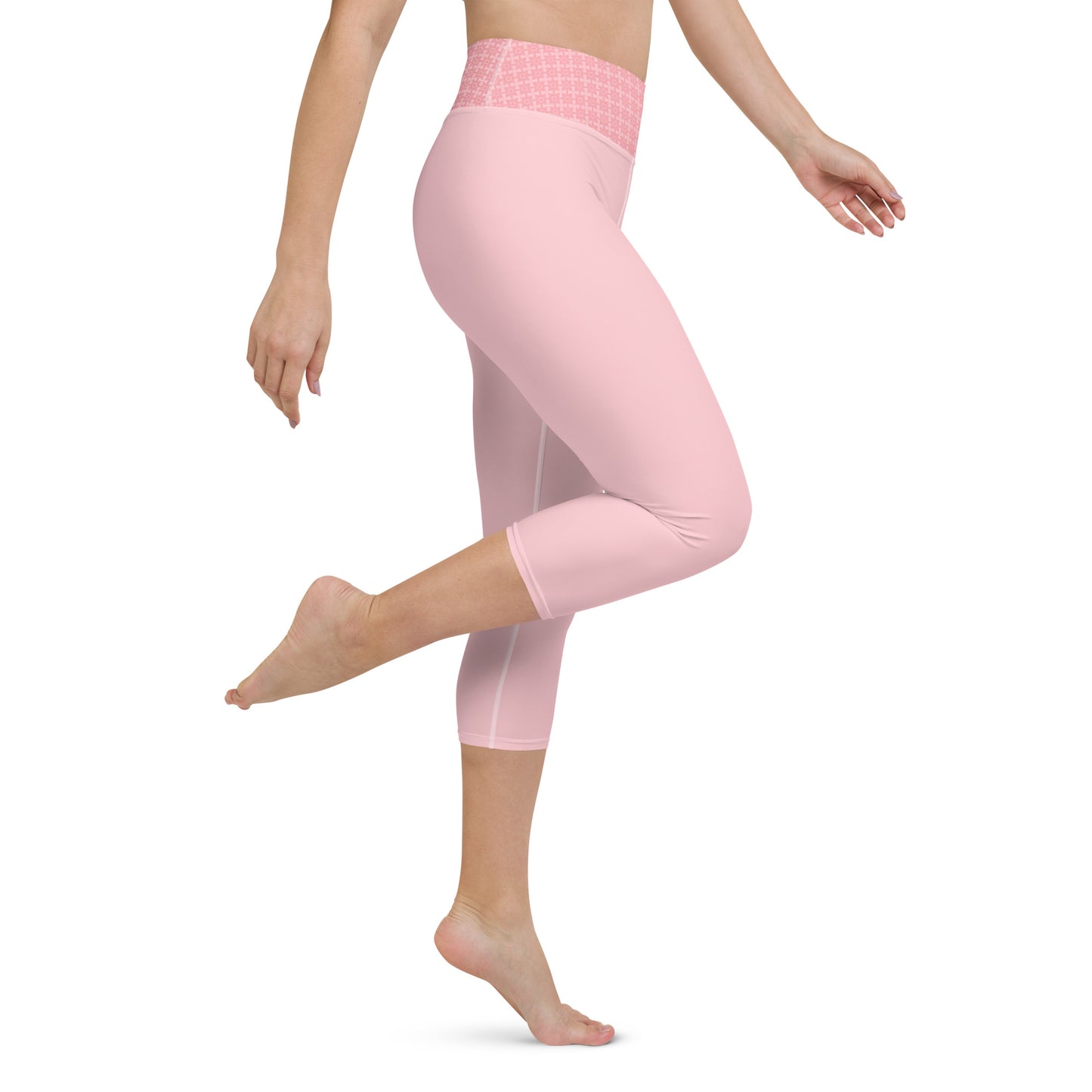 Yoga Capri Leggings - Pink Flamingo